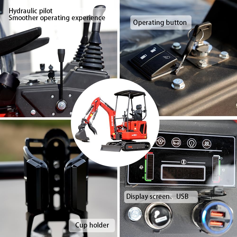 Operator controls and dashboard of the HY16C Mini Excavator