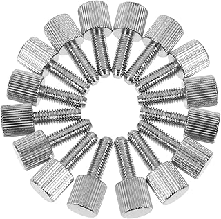 VILLCASE Computer Thumb Screw Case Screws Screws Computer Case 20Pcs Nickle Plated Iron Metal Thumb Thumbscrews Silver PC Computer Case Thumb PC Rgb Knurled Thumbscrew