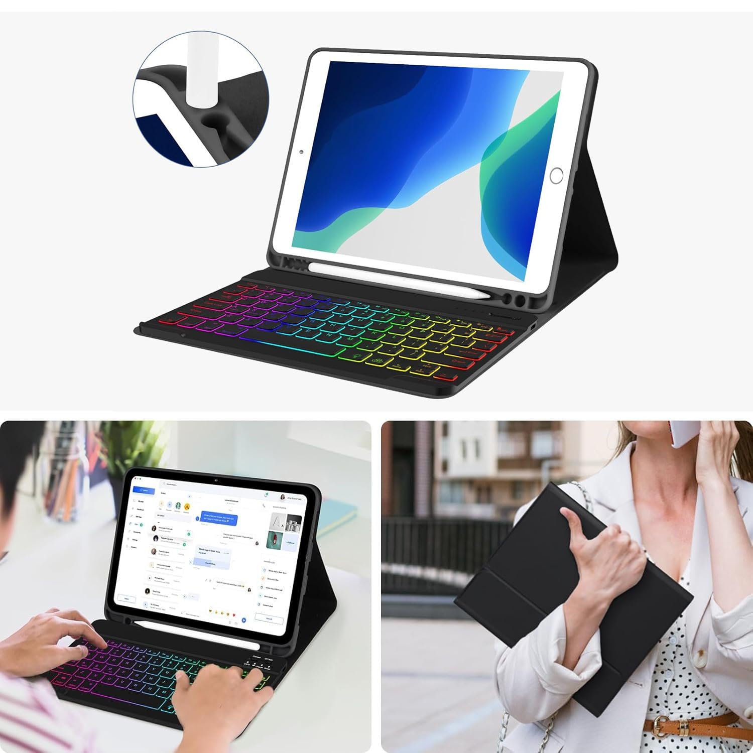 Amazon.co.jp: Redmi Pad SE 8.7インチ用 キーボードケース カラフル