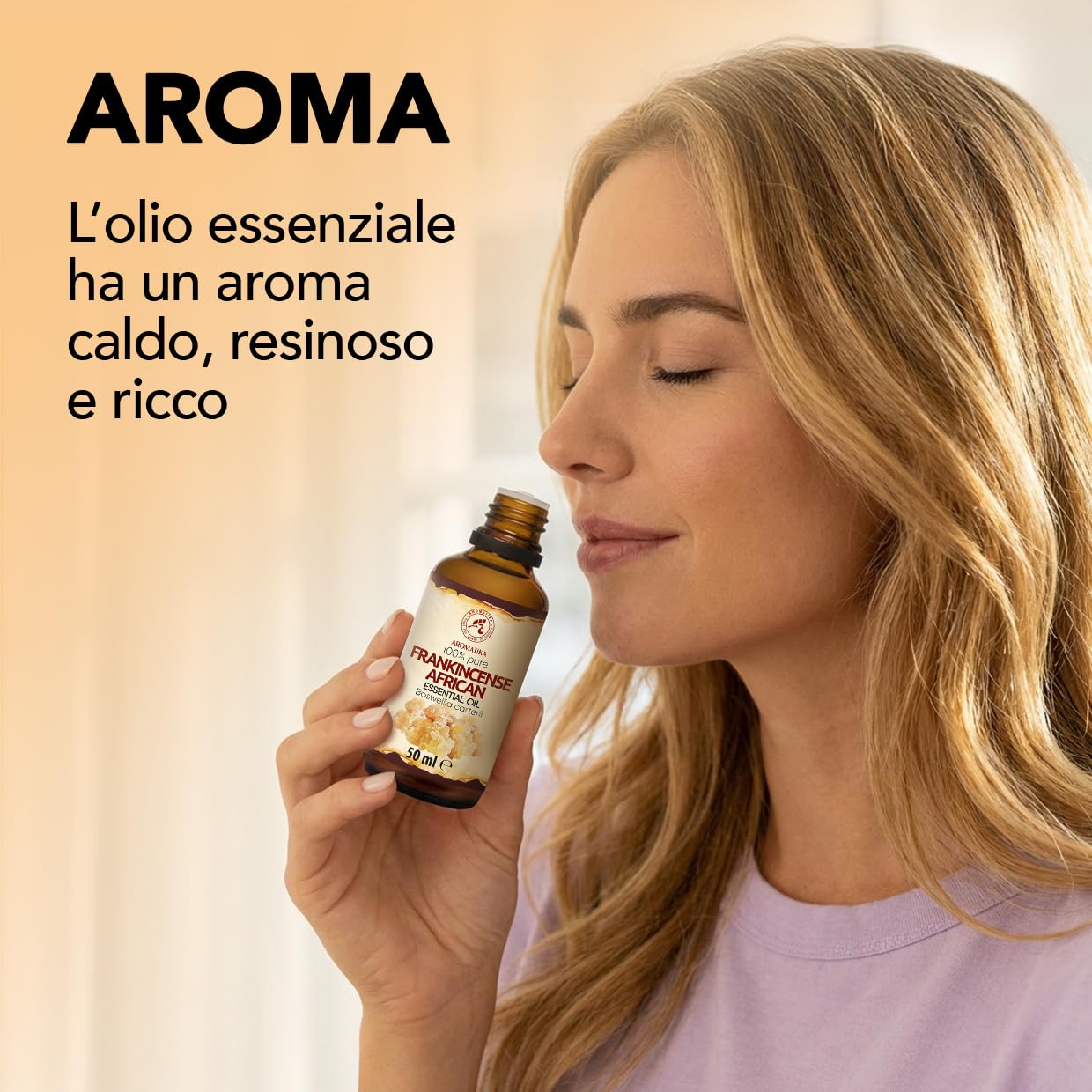 Olio Essenziale di Incenso Africano 50 ml – per Diffusori e Aromaterapia | Per aromaterapia, diffusori e lampade; saponi e candele; profumo per la casa; aroma caldo speziato; profumo d’ambiente