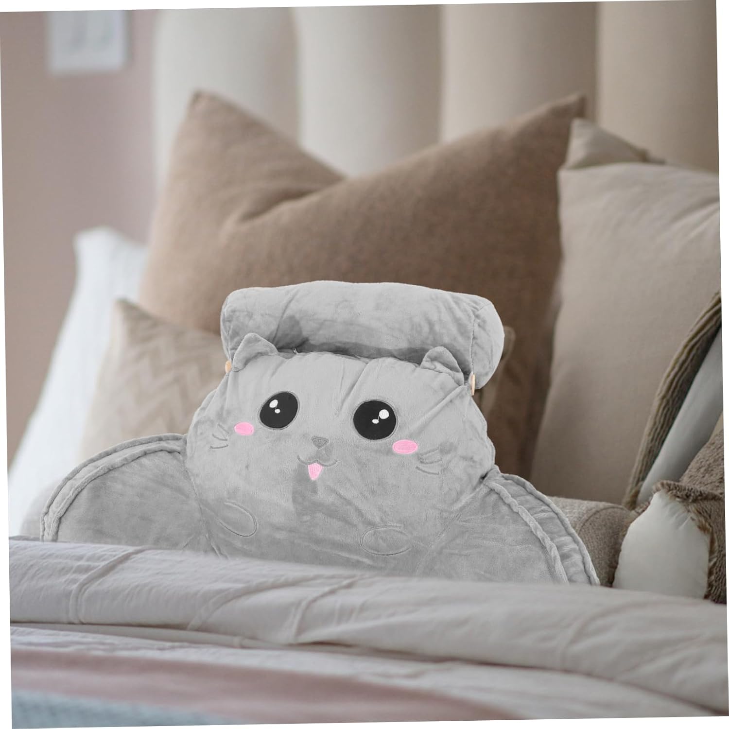 Luxshiny Sciatica Pain Relief Pillow Lumbar Support Cushion for Car Office Chair Bed Backrest Pillow for Reading Tv Watching