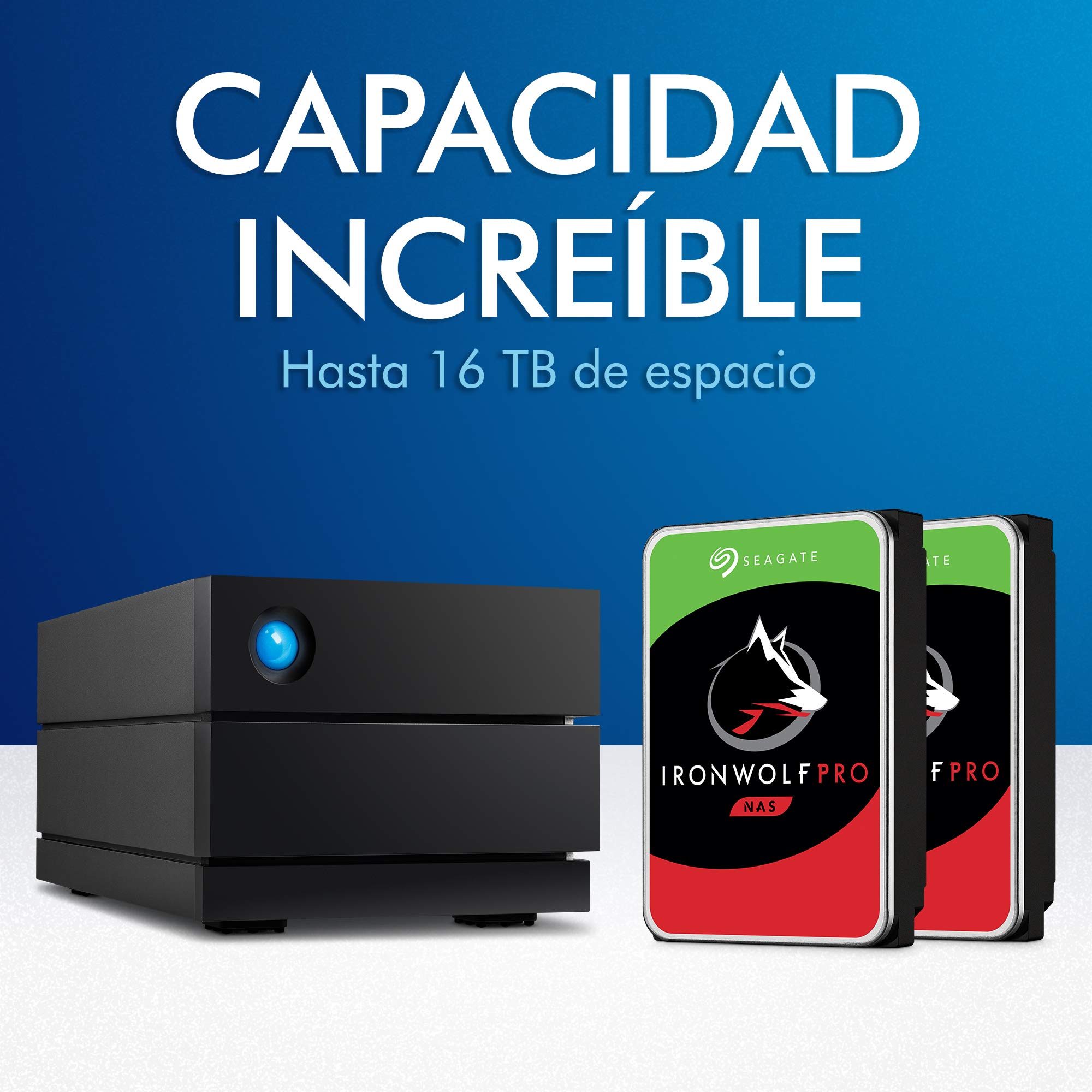 LaCie 2big RAID 16 TB Disco Duro Externo HDD, Thunderbolt 3, USB-C