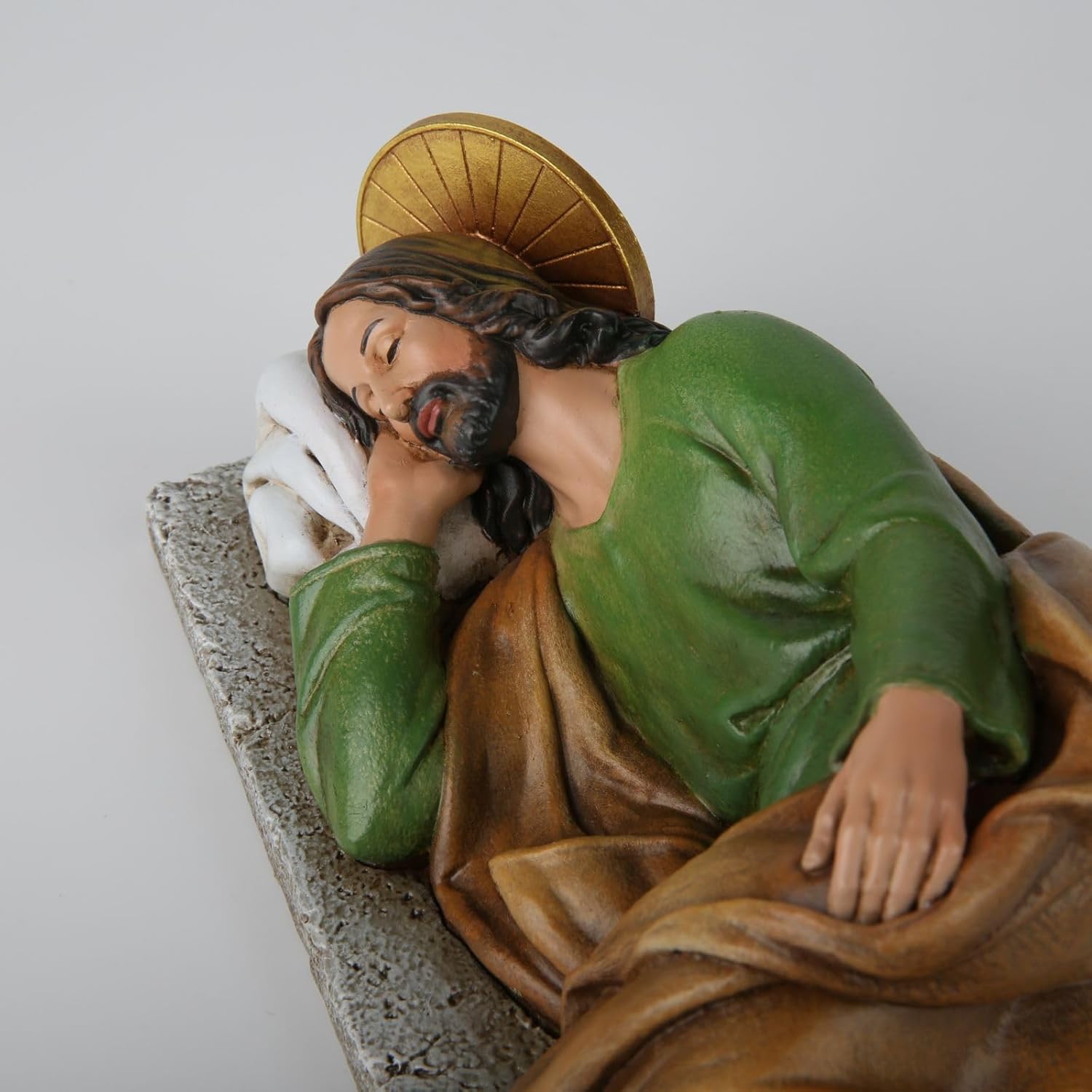 Renaissance Sleeping St. Joseph Statue,Home Décor Sleeping Joseph Figurine,Catholic Statue Patrons for Church,Devout Gift,Prayerful Inspiration,9 inches L San José Estatua(Full Color) - Image 5