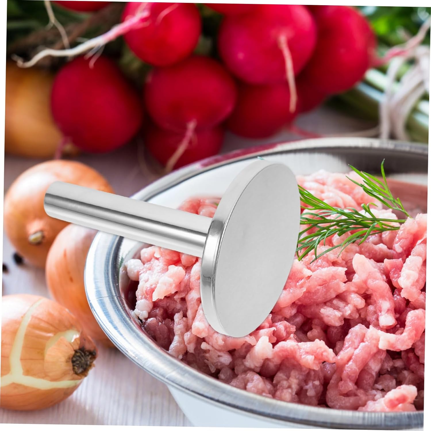 Cabilock Stainless Steel Meat Tenderizer Mallet Heavy Duty Meat Pounder for Tenderizing and Flattening Chicken Beef and More Food-Grade Kitchen Tool for Home Cooking