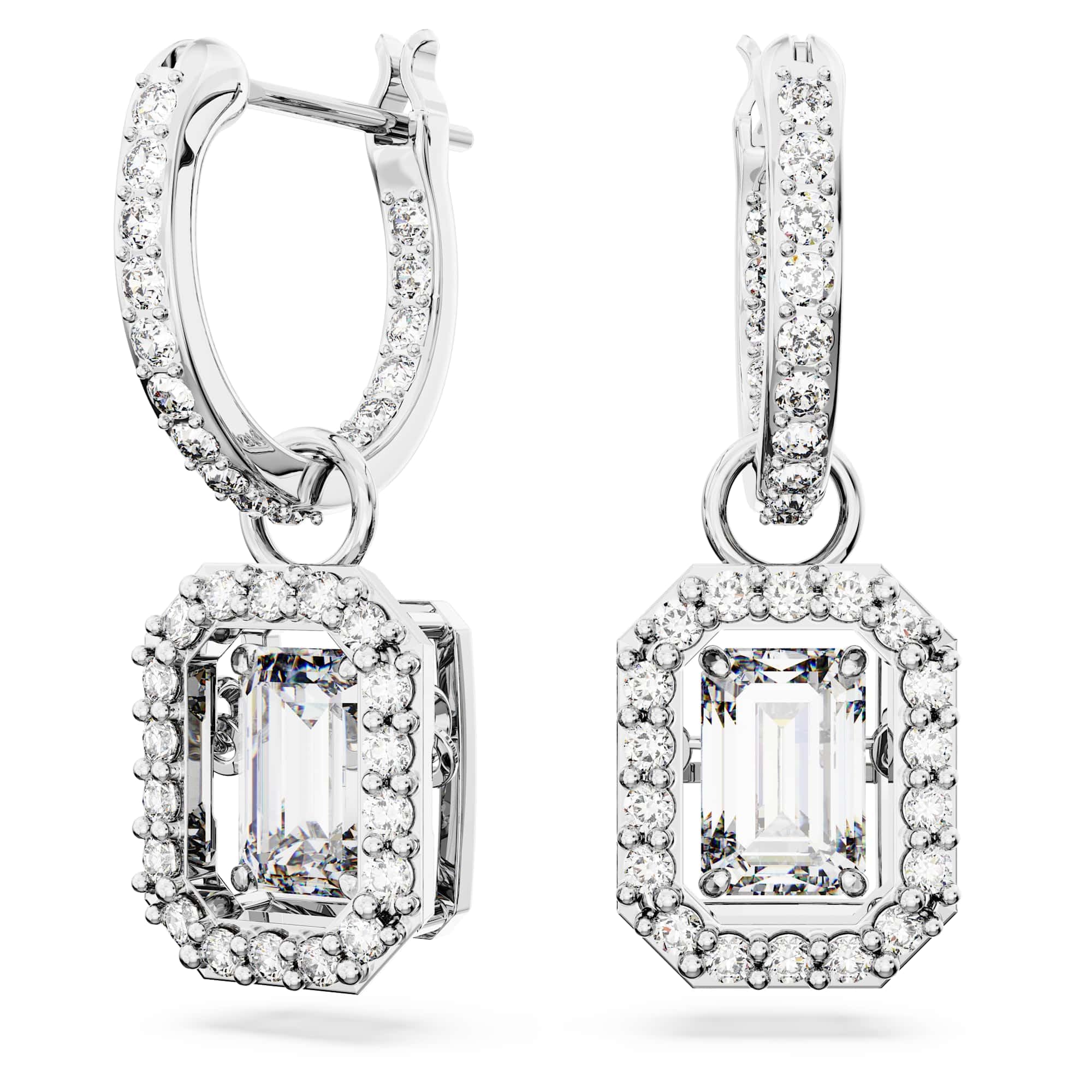 

                                                    Swarovski Una Drop Earrings, Octagon Shaped, Viole
