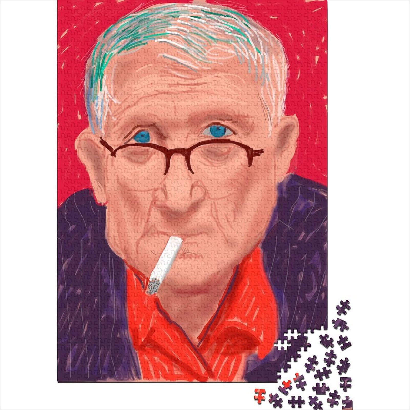 David Hockney Puzzle Wooden 1000 Piece World Famous Paintings Jigsaws Impossible Fine Art Jigsaws Oil Painting Puzzles Challenge Toy Home Decoration
