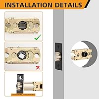 Vista 7 de Pestillo de Puerta Ajustable de 2-3/8 Pulgadas (60mm) o 2-3/4 Pulgadas (70mm), Ángulo de Giro de 45°, Pieza de Reemplazo Universal para Cerradura