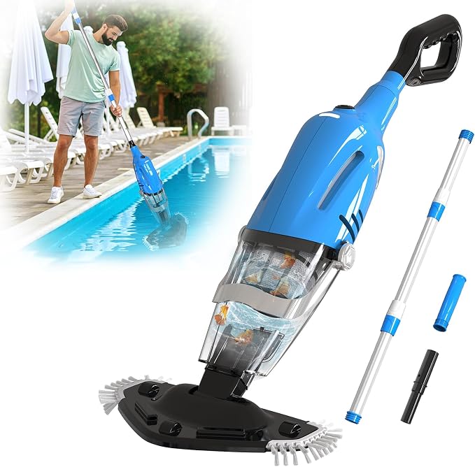 PoolyPoly Limpiafondos Piscina Manual con Batería