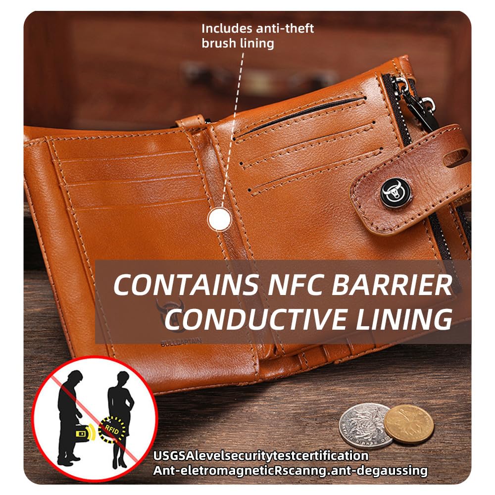 Amazon | [ALXFFBN] メンズ チェーン付き財布 本革 二つ折り財布 多機能 盗難防止 マルチカードウォレット  カードコインオーガナイザー スナップ付き | 財布