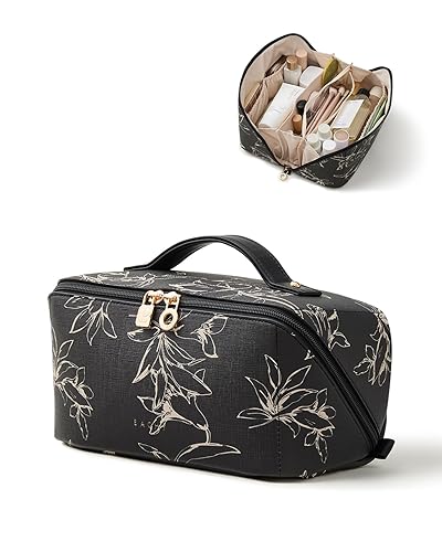 EACHY Travel Makeup Bag,Large Capacity Cosmetic Bags for Women,Waterproof Portable