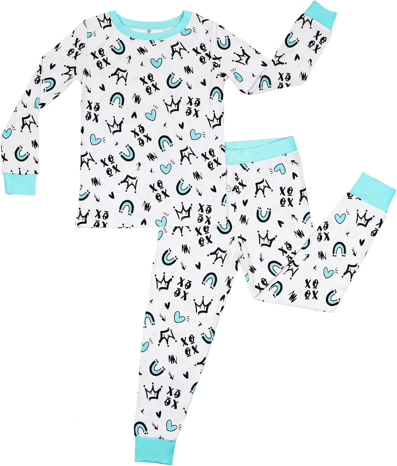 LittleHippo Two-Piece Pajama Set for Boys and Girls, Soft Spandex & Bamboo Viscose, Snug Fit Pajamas, Toddlers, Kids