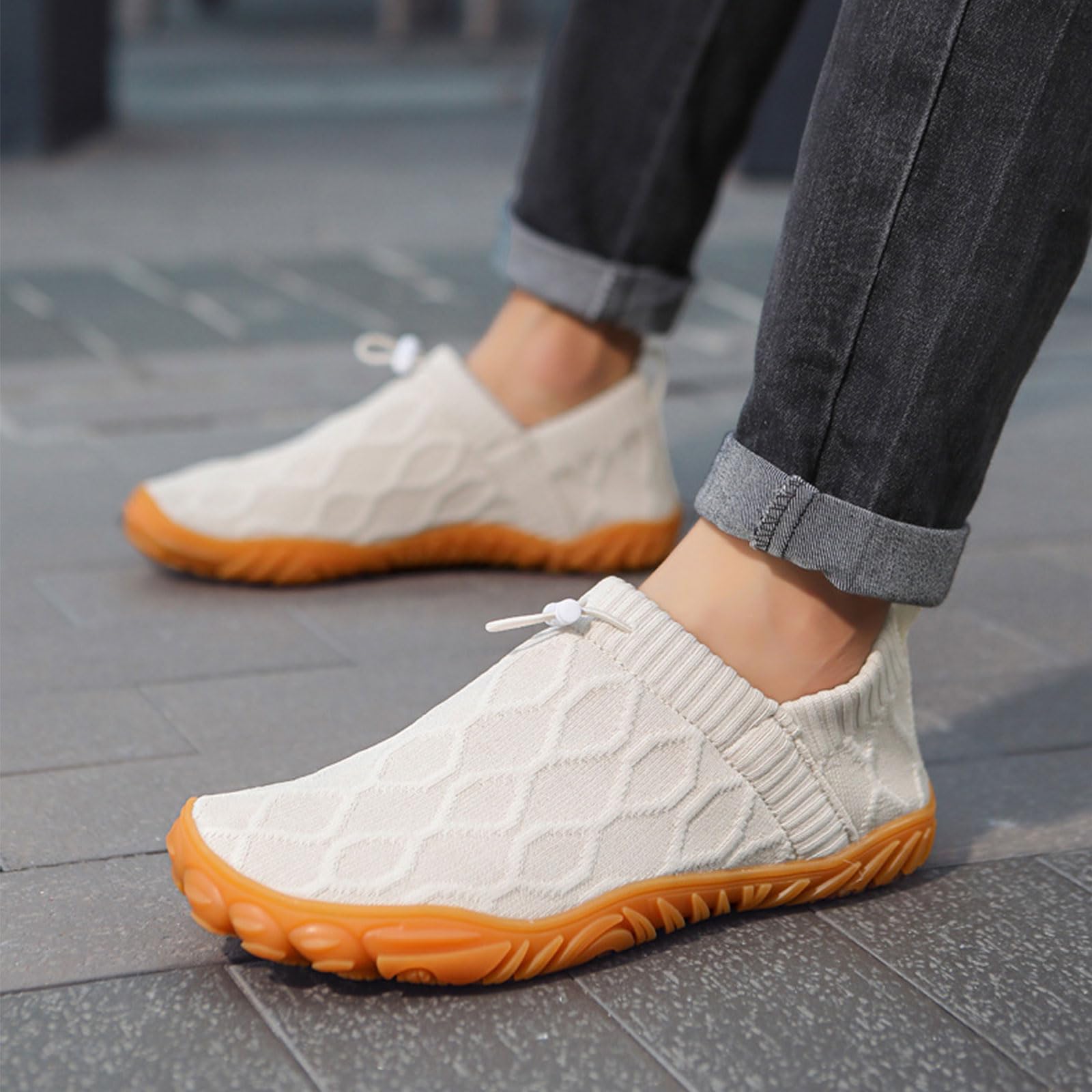 Hike Barefoot Water Shoes Women Men Comfortable Zero Drop Walking Shoes with Wide Toe Box for Beach Swim River, White 39