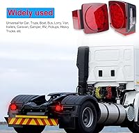 Vista 8 de WoneNice - Kit de luz trasera LED sumergible para remolque de barco y cableado, función combinada de parada, luces traseras/de circulación, giro