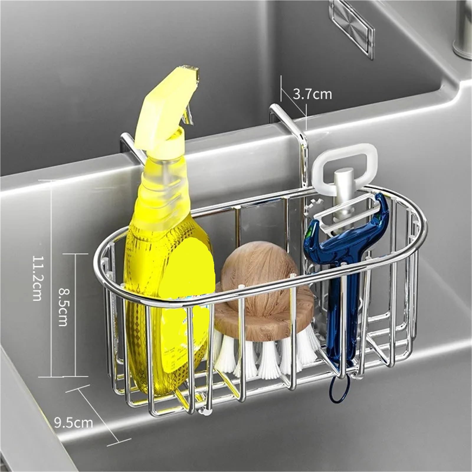Cestello Scolapiatti Sospeso for Lavello In Acciaio Inox Per Riporre