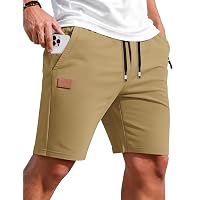 TARAINYA Cotone Pantaloncini Uomo Sportivi Zip Running con Coulisse