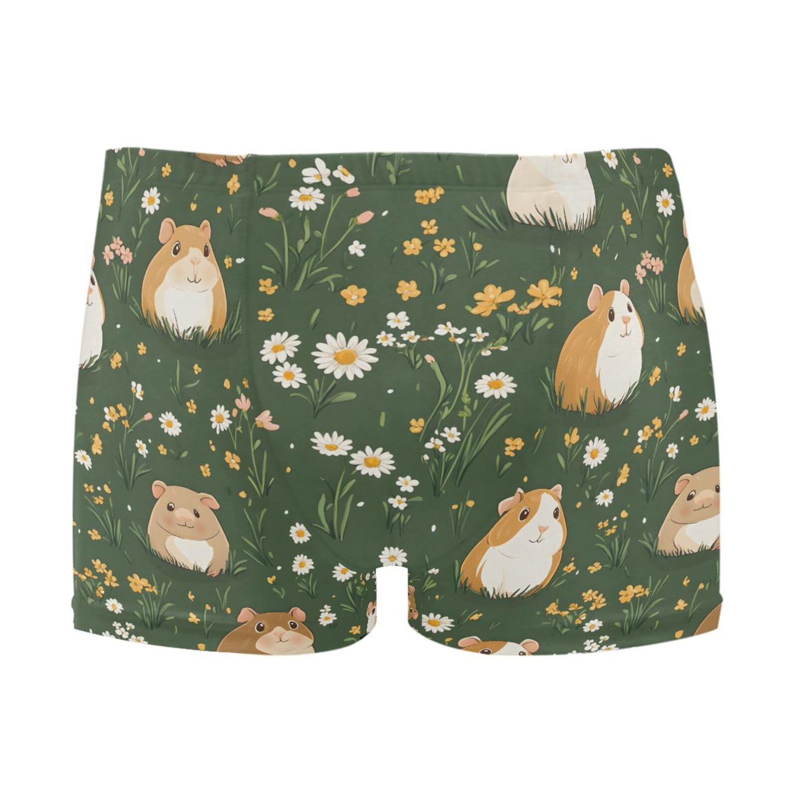 UMIRIKO Cute Guinea Pigs Daisy Men's Swim Trunk Square Leg Swimsuit Swimwear Swim Briefs for Men 2XL 202b8034