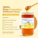 Niagara's Wildflower Honey | 1 Kg | Unpasteurized Honey & 100% Pure Canadian Honey | Local Golden Unpasteurized | Sweet & Delicious, Perfect for Breakfasts, Baking and Desserts