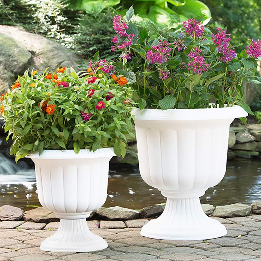 Classic Urn, White, 19-Inch