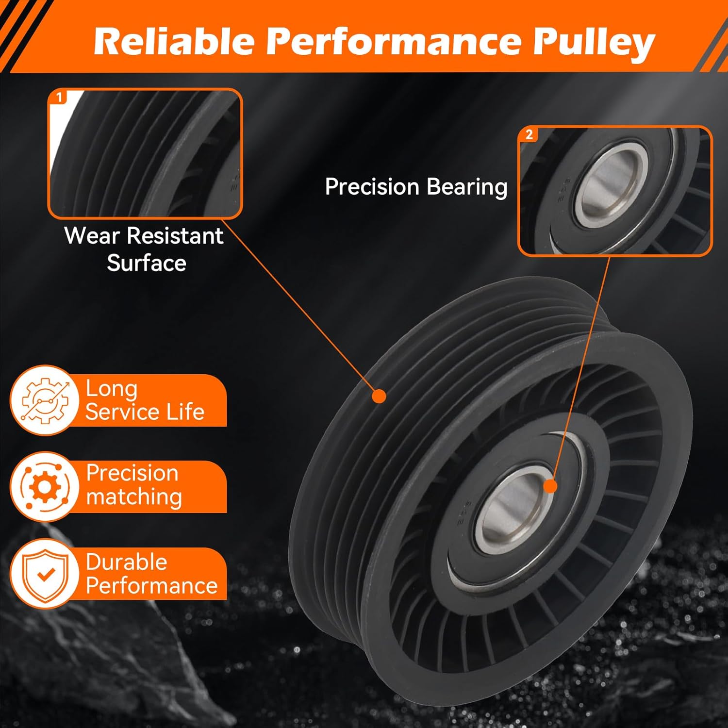 GAHA 36157 Belt Tensioner Idler Pulley, Compatible for Ford 2005-2010 Mustang/ 2002-2010 F-150/2002-2005 Excursion, Expedition, for Jeep Wrangler/Lincoln Navigator/Mercury Mountaineer