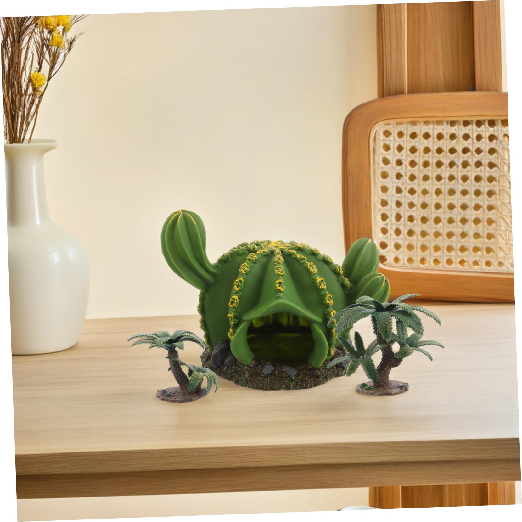 TOYANDONA 3pezzi Decorazione per Acquari Statuine di Cactus da Piante del Deserto Realistiche in Miniatura Accessori per Habitat di Rettili e Terrari