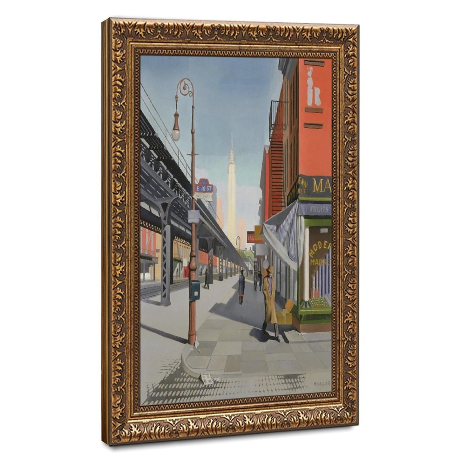 WCYB Drukowanie Trzeciej Alei autorstwa Charlesa Goellera Vintage Nowy Jork Art Prints Plakaty Płótno Deco Obrazy Sztuka Ścienna Do Biura Salonu Wisząca Rama 12