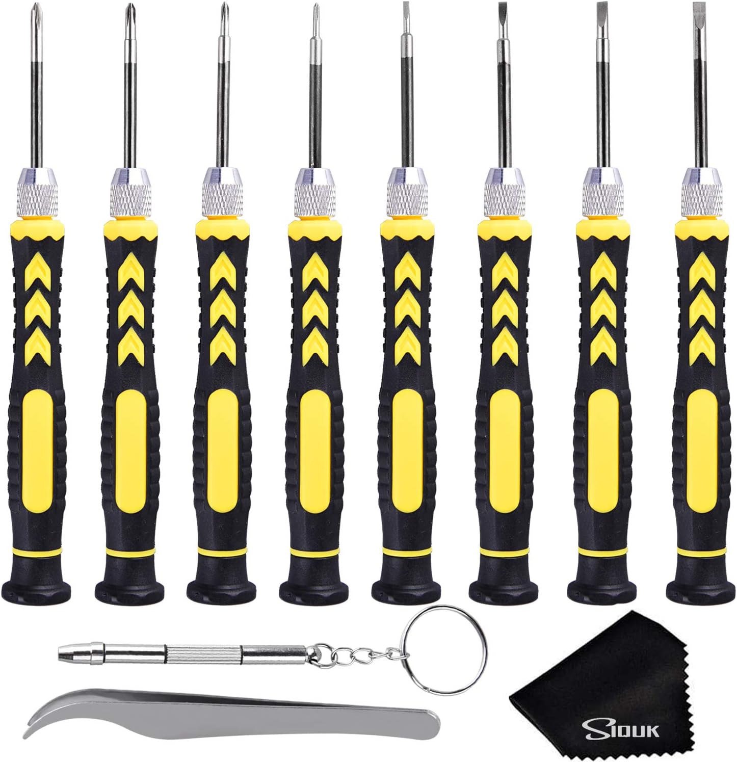 SIQUK Eyeglass Repair Screwdriver Set 8in1 Screwdriver and