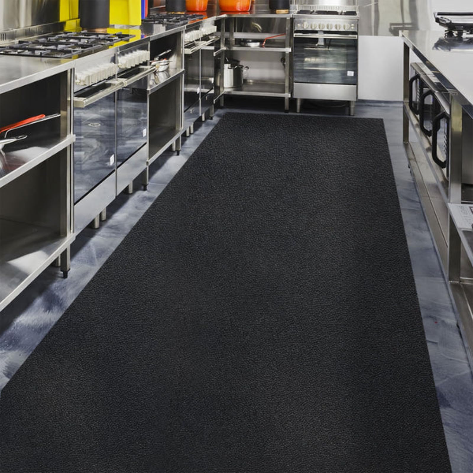 Floordirekt Gummimatte Meterware - Gummiläufer in vielen Strukturen - Antirutschmatte - Bodenbelag (Orange-Peel GW3006, 100x700 cm)