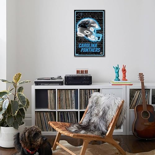 Miniatura 7 de Trends International NFL Carolina Panthers - Neon Helmet 23 Wall Poster, 14.72" x 22.37", Stretched Canvas