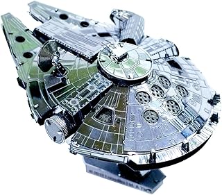 テンヨー(Tenyo) メタリックナノパズル スター・ウォーズ ミレニアム・ファルコン W-MN-008 ステンレス素材 接着剤不要 暑さ0.2m 超精密レーザー加工 クラフト作品 立体模型