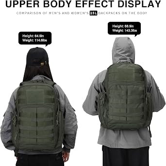 Mardingtop 28L Tactical Trekking Backpack Outdoor Hiking Backpack for Camping Hiking Travel