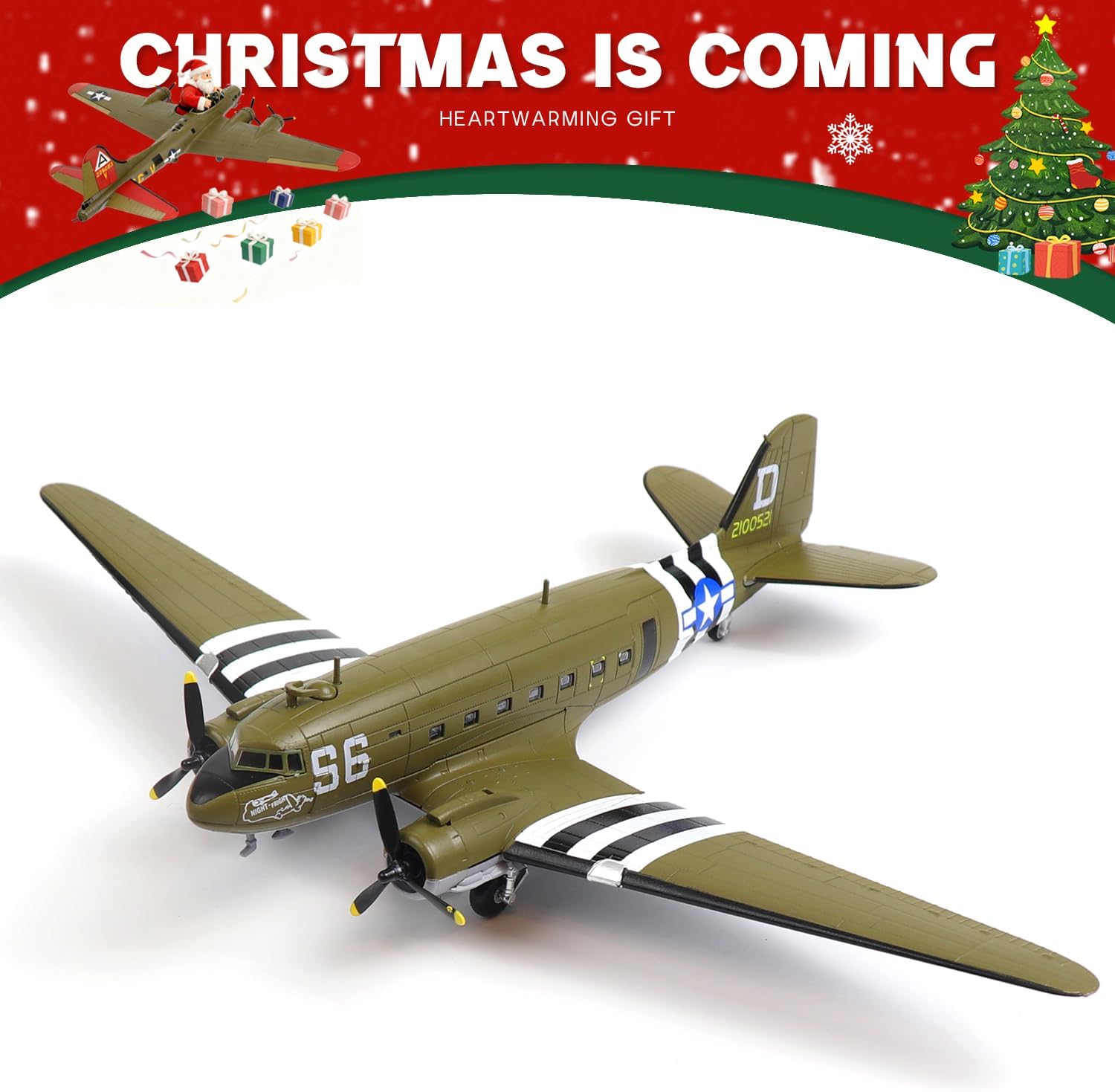 NUOTIE Douglas C-47 Skytrain 1/100 Metal Diecast Aircraft Model