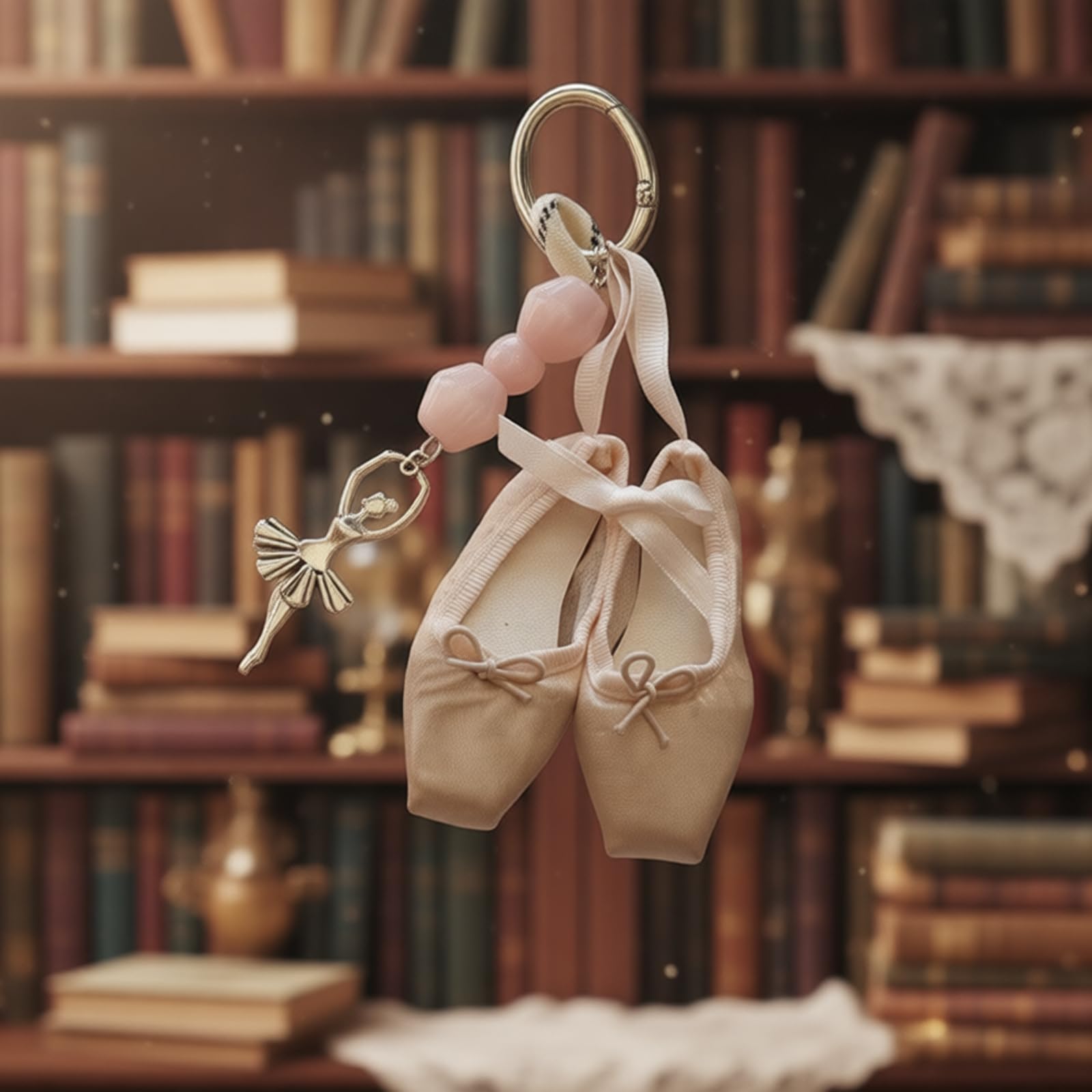 Generico Portachiavi a tema balletto artistico Elegante scarpa da ballo Accessorio Ciondolo per borsa Perfetto per amanti della danza Bellissimo portachiavi con pantofola da ballo