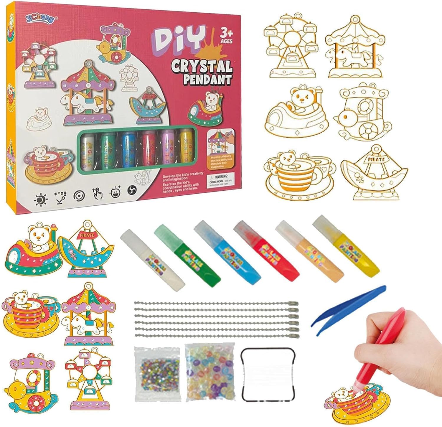 See full amazon price history chart for Amitasha DIY Jewelry Making Set for Kids Art & Craft Kit with Colorful Beads Chains Bake-Free Crystal Color Glue Painting Pendants Bracelet & Keychain Making Kit for Girls & Boys Amitasha DIY Jewelry Making Set for Kids Art & Craft Kit with Colorful Beads Chains Bake-Free Crystal Color Glue Painting Pendants Bracelet & Keychain Making Kit for Girls & Boys (B0D7MGSP9N) Amazon Price History, Amazon Price Tracker