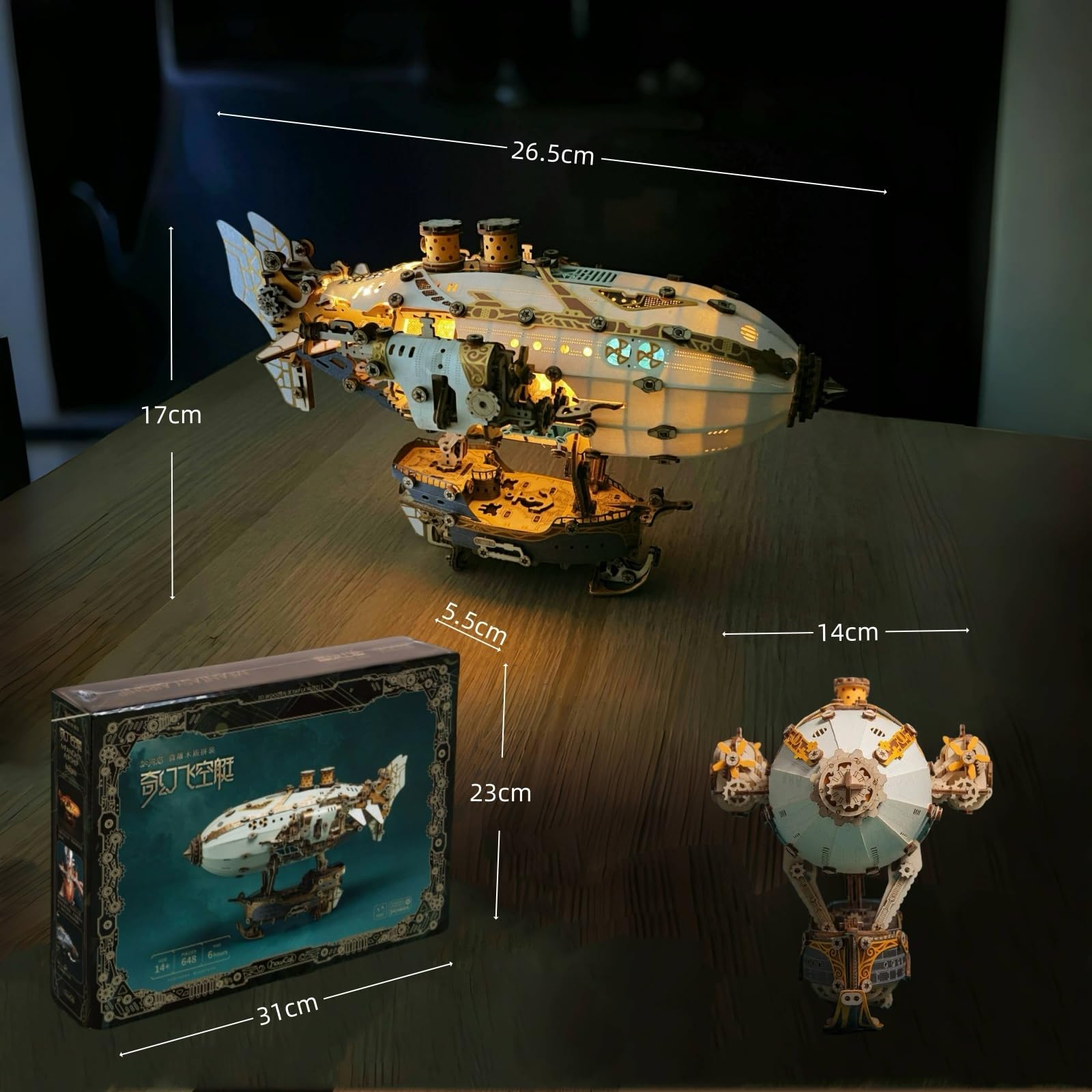 Amazon.com: Fantasy Airship 3D Puzzle Model – Victorian Steampunk