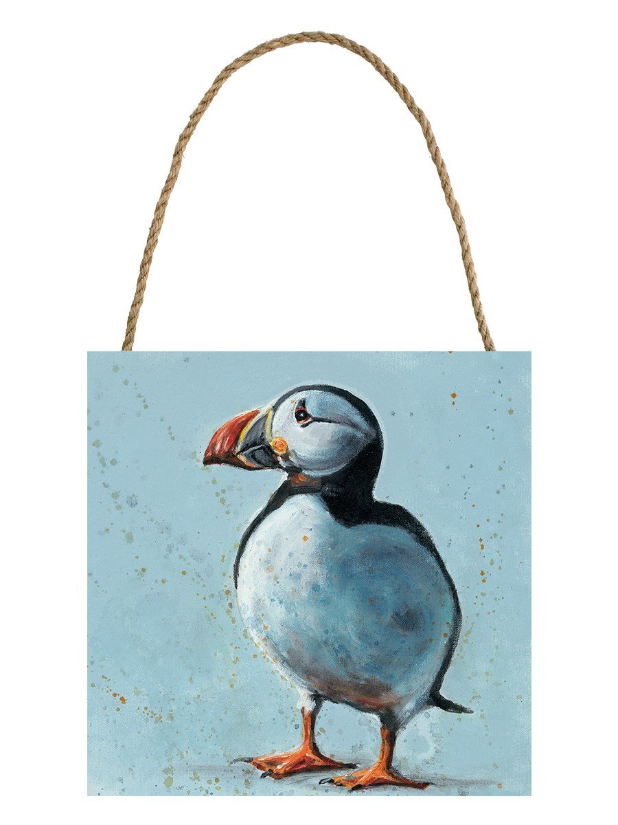 Louise Brown Sea Parrot Wooden Wall Art, Multi-Colour, 20 x 20 cm