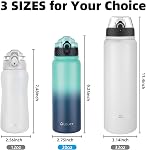 Oldley Insulated Water Bottle 20oz for Adults Kids Stainless Steel Water Bottles with Straw/Chug/Carabiner 3 Lids Fruit Strainer Double Wall Vacuum Wide Mouth BPA Free Leak-Proof for School Travel