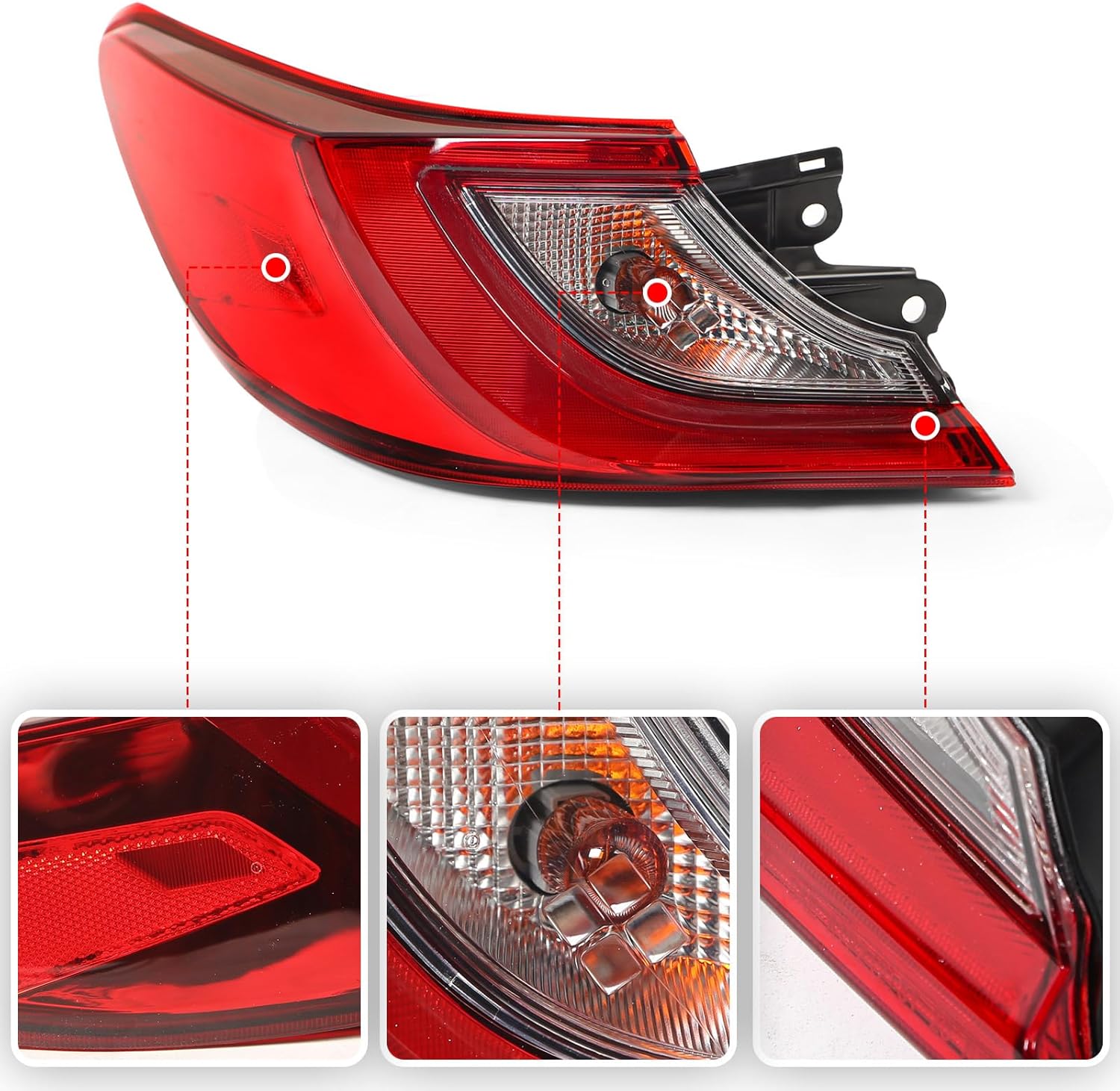Huray Outer Taillight for Toyota Camry 2025 2026 LE SE 381560-AQ010 Rear Lamp Replacement (Outer Left)