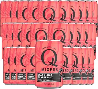 Q Mixers Sparkling Grapefruit, Premium Cocktail Mixer Made with Real Ingredients 7.5oz Cans | 30 PACK