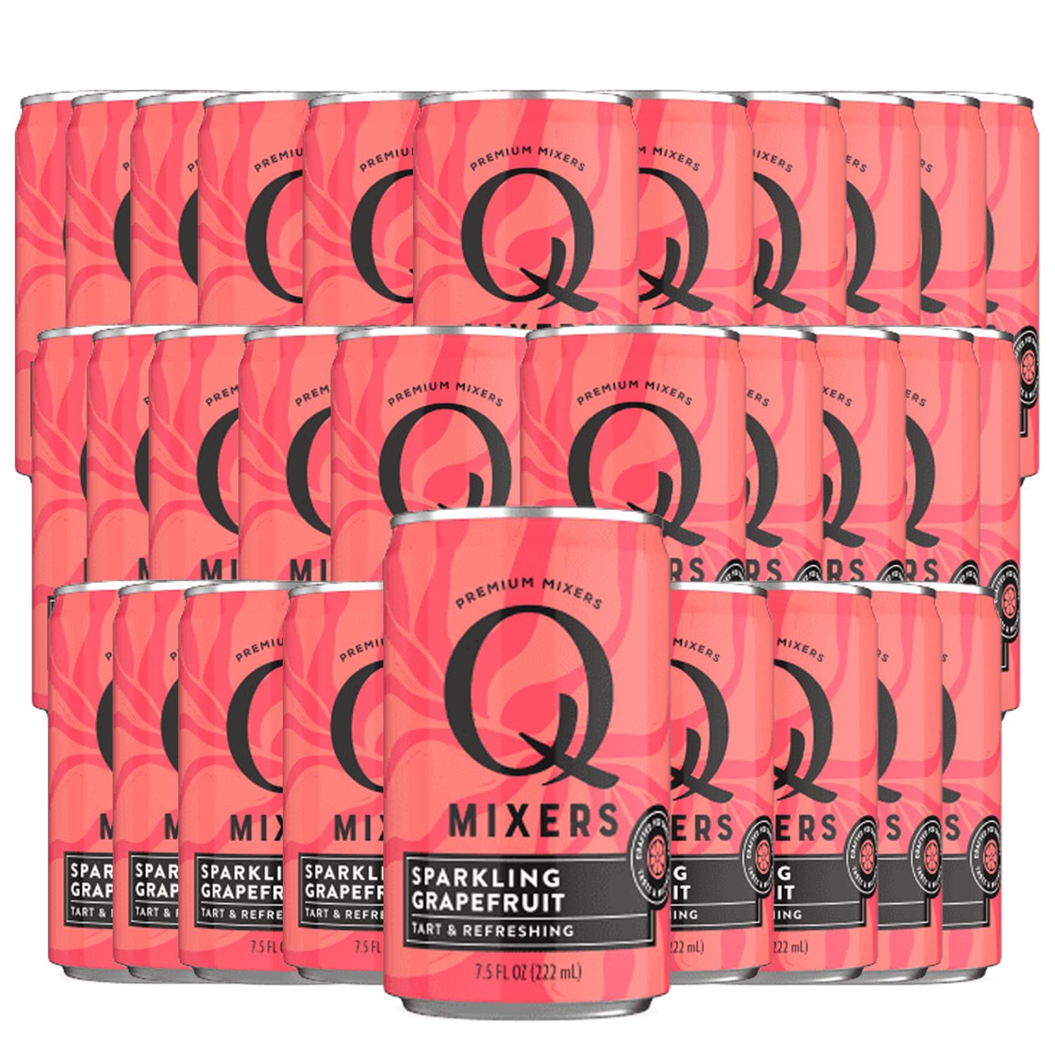 Q Mixers Sparkling Grapefruit, Premium Cocktail Mixer Made with Real Ingredients 7.5oz Cans | 30 PACK