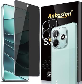 2 + 2 حزمة ل XIAOMI Redmi ملاحظة 14 5 G الخصوصية الزجاج المقسى حامي الشاشة وكاميرا عدسة حامي، مكافحة التجسس 9 H صلابة حالة ودية فيلم ل Redmi ملاحظة 14 5 G