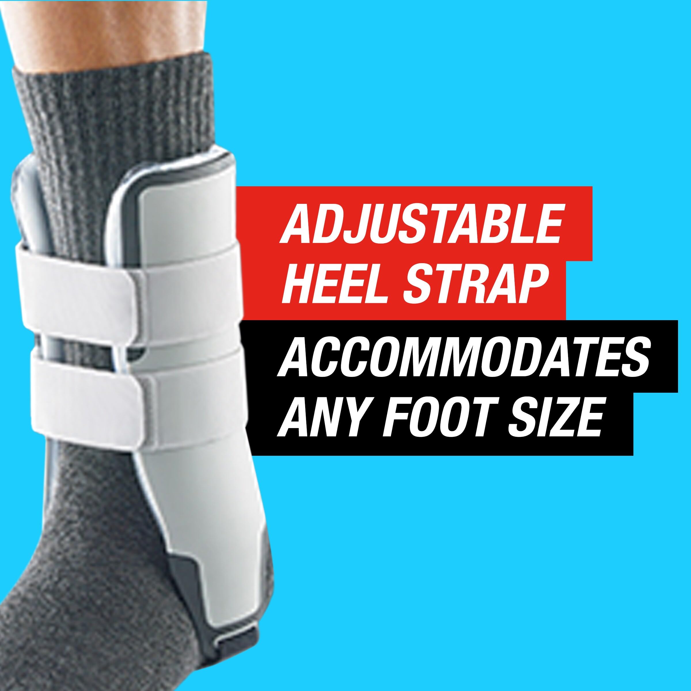 ACE Brand Adjustable Stirrup Ankle Brace, Left or Right Firm Support Ankle Brace for Sprained Ankles and Injury Recovery, Features Pre-Inflated and Adjustable Air Cells for Improved Comfort
