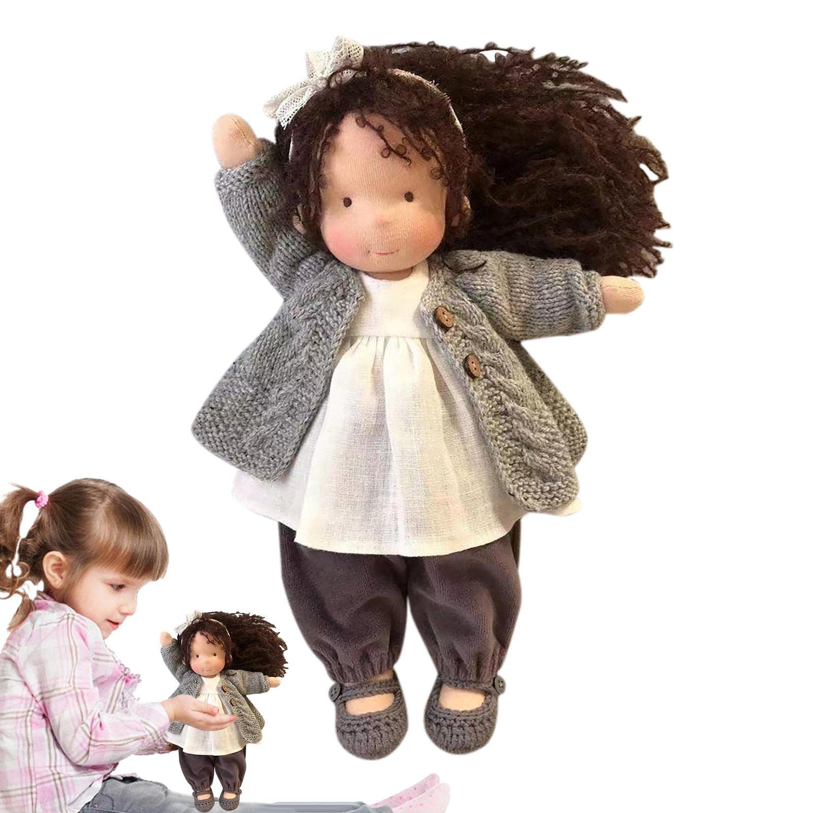 pologmase Dolls Handmade,Girls Rag Auspicious Doll | Stuffed Rag Dolls for Girls Soft Toy, and Babies, Cute Nursery Room Decor