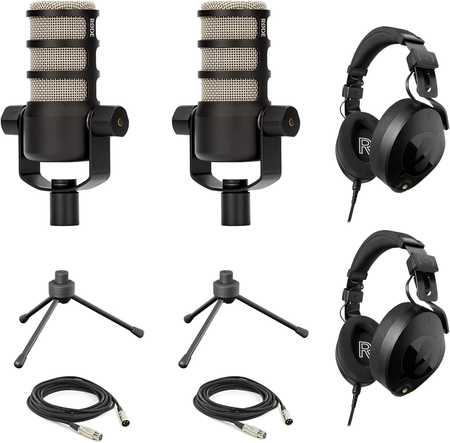 Rode PodMic dynamic podcasting mics & accessories (pair)