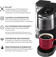 Vista 4 de Keurig K-Supreme Plus SMART - Cafetera de cápsulas K-Cup de una sola porción, tecnología BREWID y MultiStream, 78 onzas, color negro