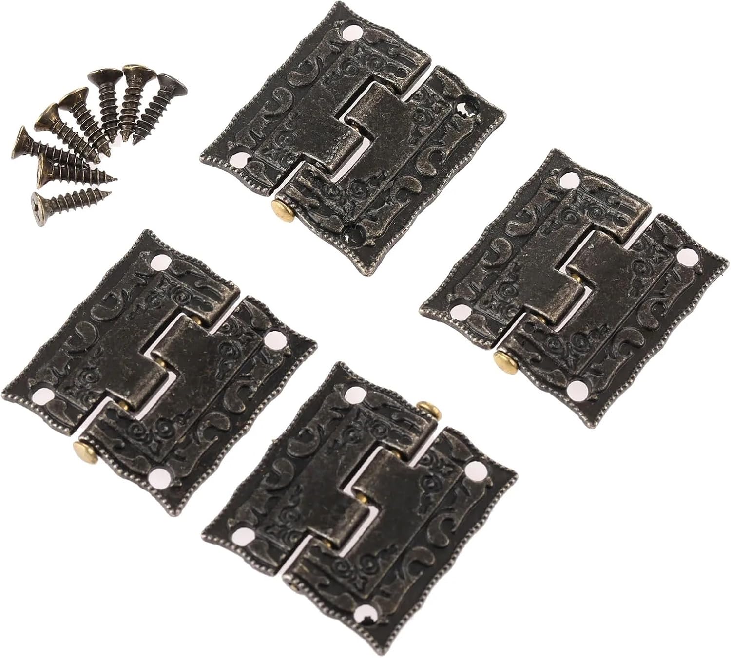 26 * 23mm Furniture Hinges Cabinet Drawer Wooden Box Case Hinge Accessories 12Pcs