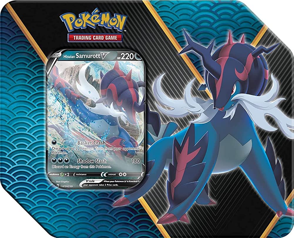 Pokemon Cards Divergent Power Hisuian Samurott V Tin