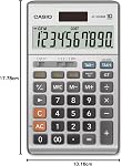 Casio Standard Function Calculator, Silver (JF-100BM)