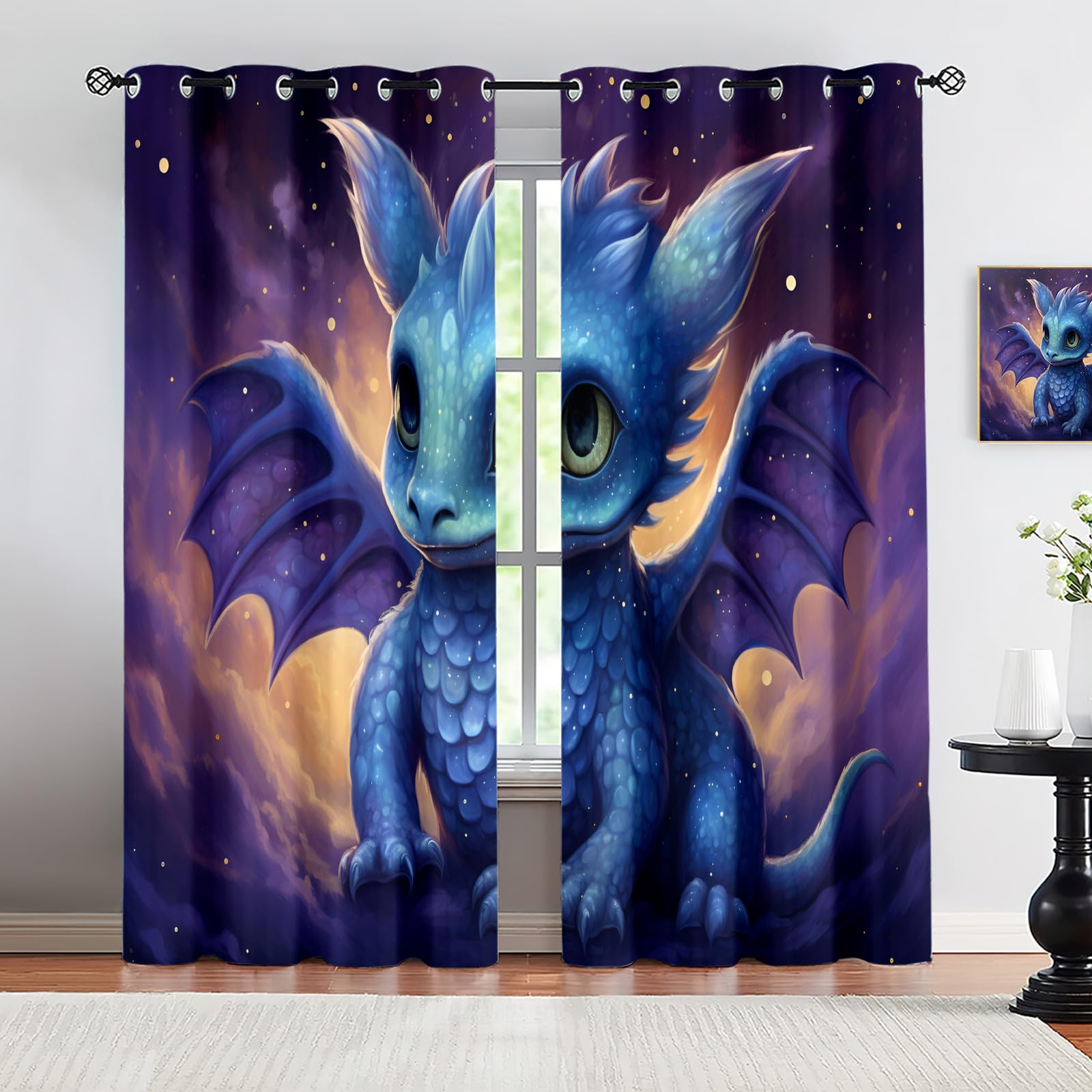 Rideaux occultants isolants thermiques chambre enfant coucher 117x180 cm