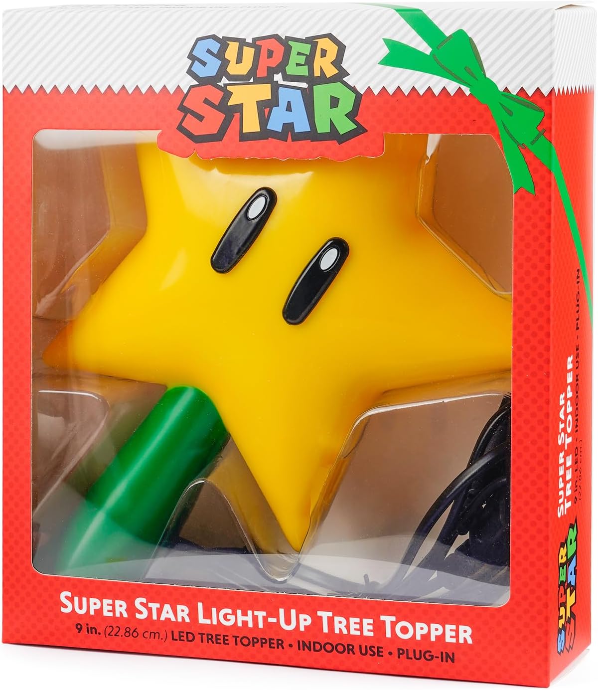 Christmas Tree Topper Mario Star - Super Decorations with Light Up LED : Plug in