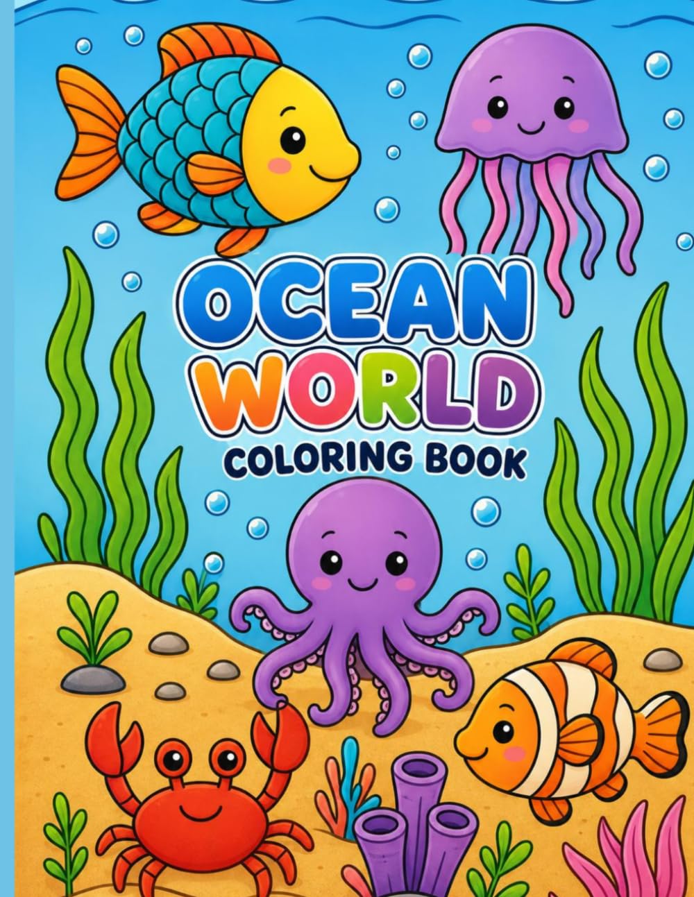 Ocean Animals Coloring Book: A Fun Underwater Adventure with Amazing Ocean Animals